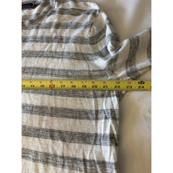 VINCE Jaspe Gray Striped Crewneck Sweater Mens XL Lightweight Long Sleeve Casual - Picture 8 of 9